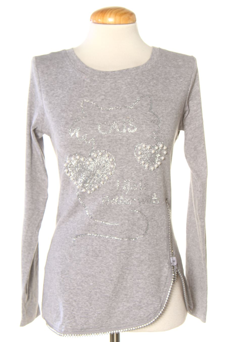 Maglietta a maniche lunghe de Elisa de la talla S, de color grigio