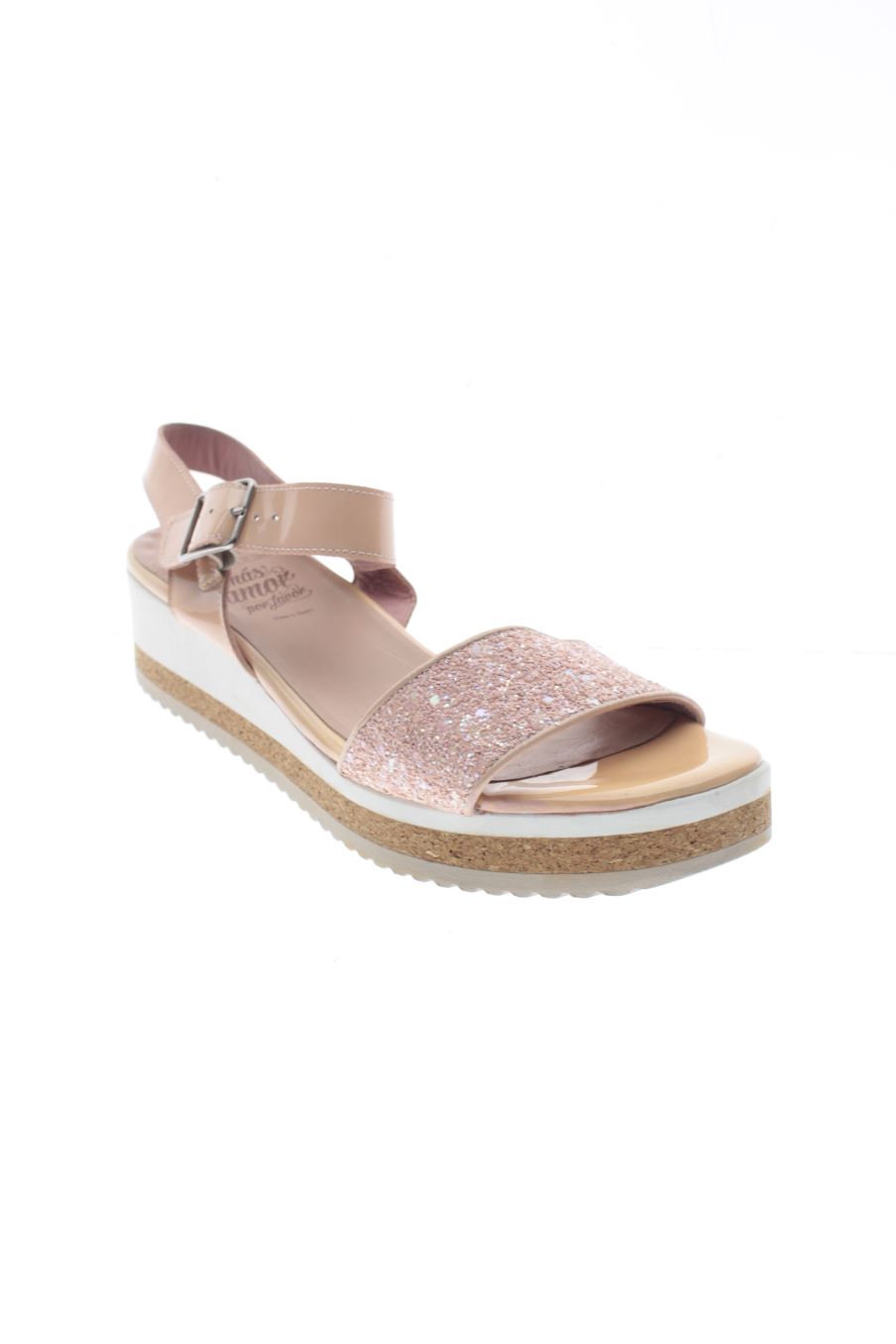 Sandalias planas de Wonders de la talla 40, de color rosa