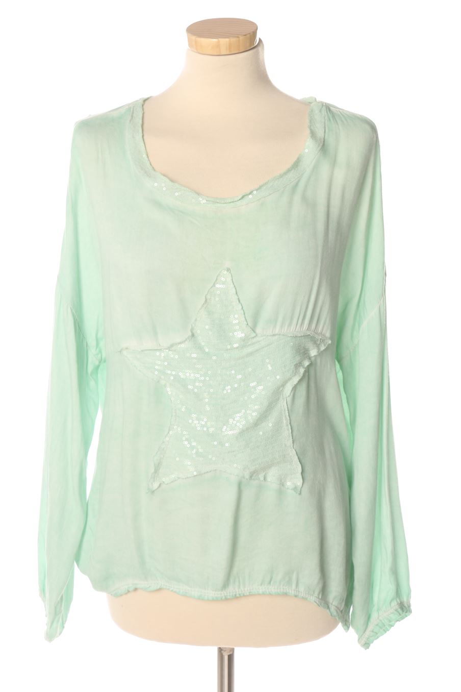 Blouse à manches longues OCTOBER de la taille S, de couleur vert