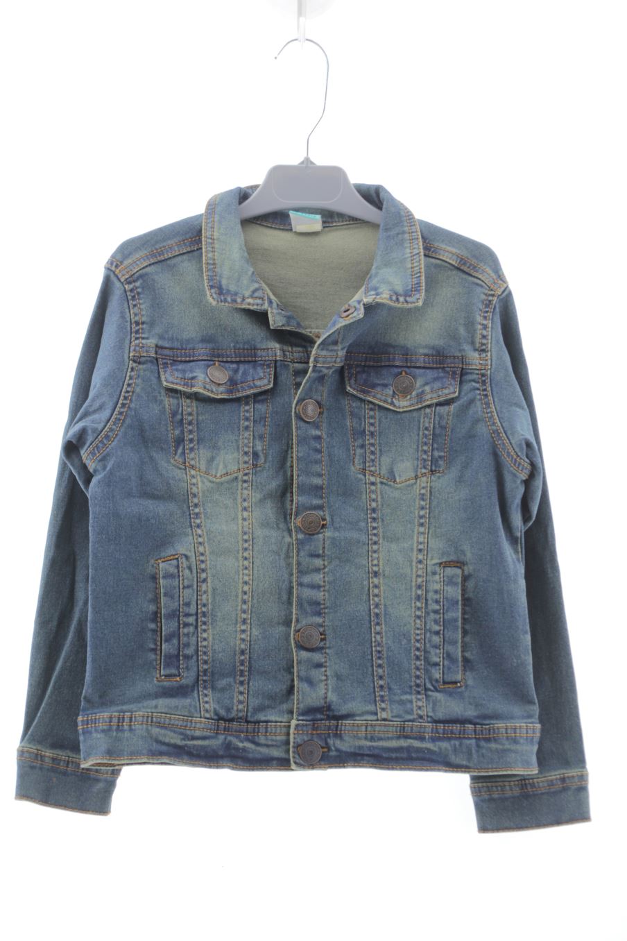 Blouson Top-Top de la taille 6 ans de denim de seconde main