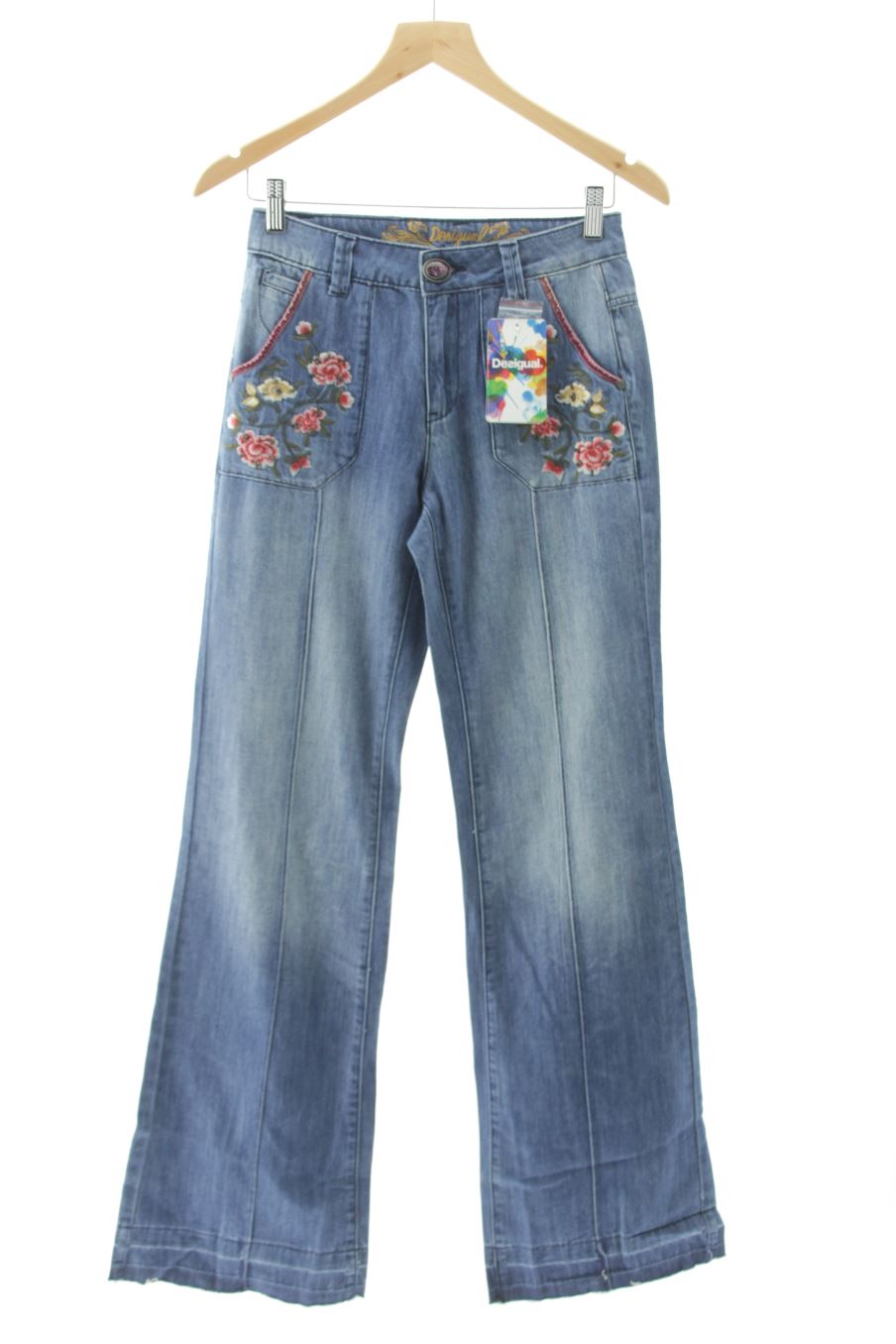 Jeans Desigual de la taille 34, de couleur bleu de denim