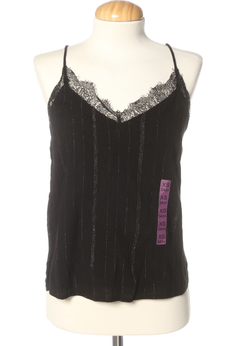 Top Stradivarius de la taille XS, de couleur noir