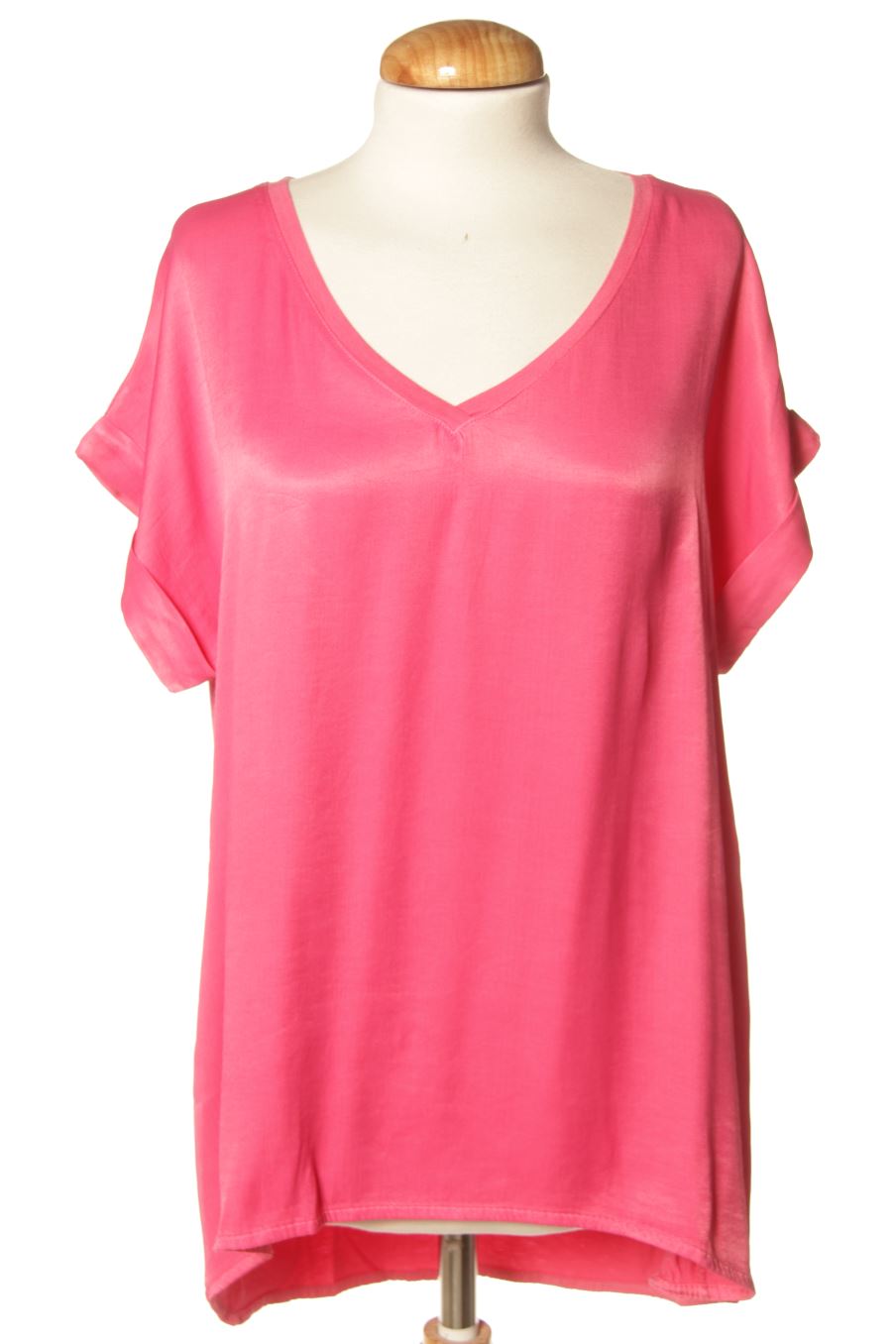 Blouse à manches courtes Celina de la taille L, de couleur rose