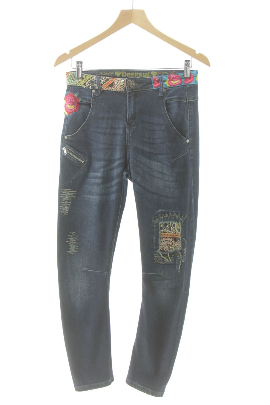 Jeans Desigual de la taille XS, de couleur bleu de denim