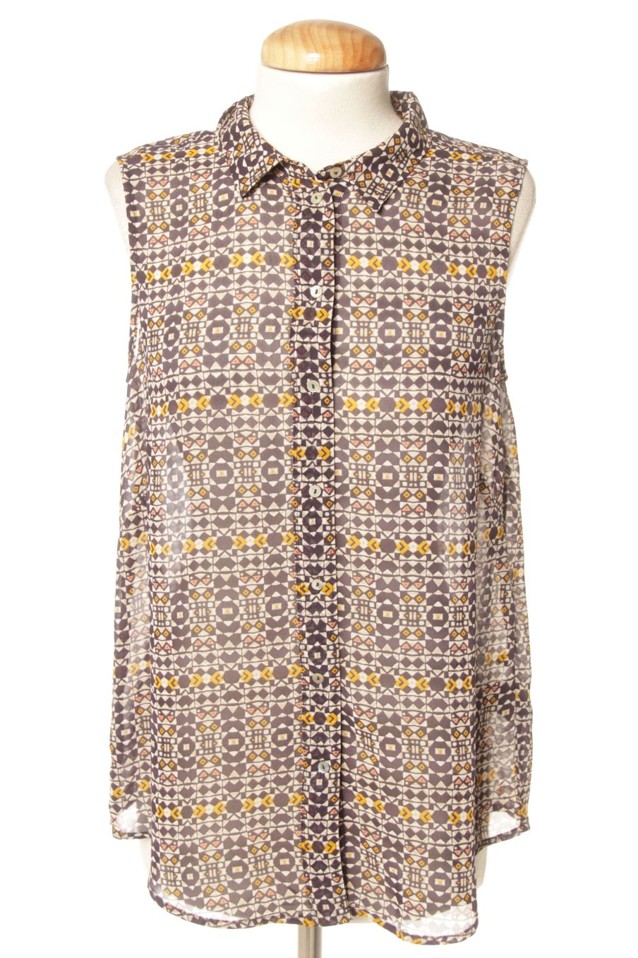 Ärmelloses Hemd von H&M Größe 34, Farbe Aufdruck, für