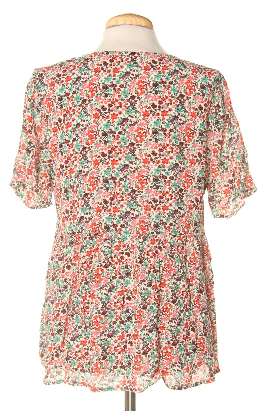 Blouse à manches courtes Pieces de la taille XS, de couleur fleurs