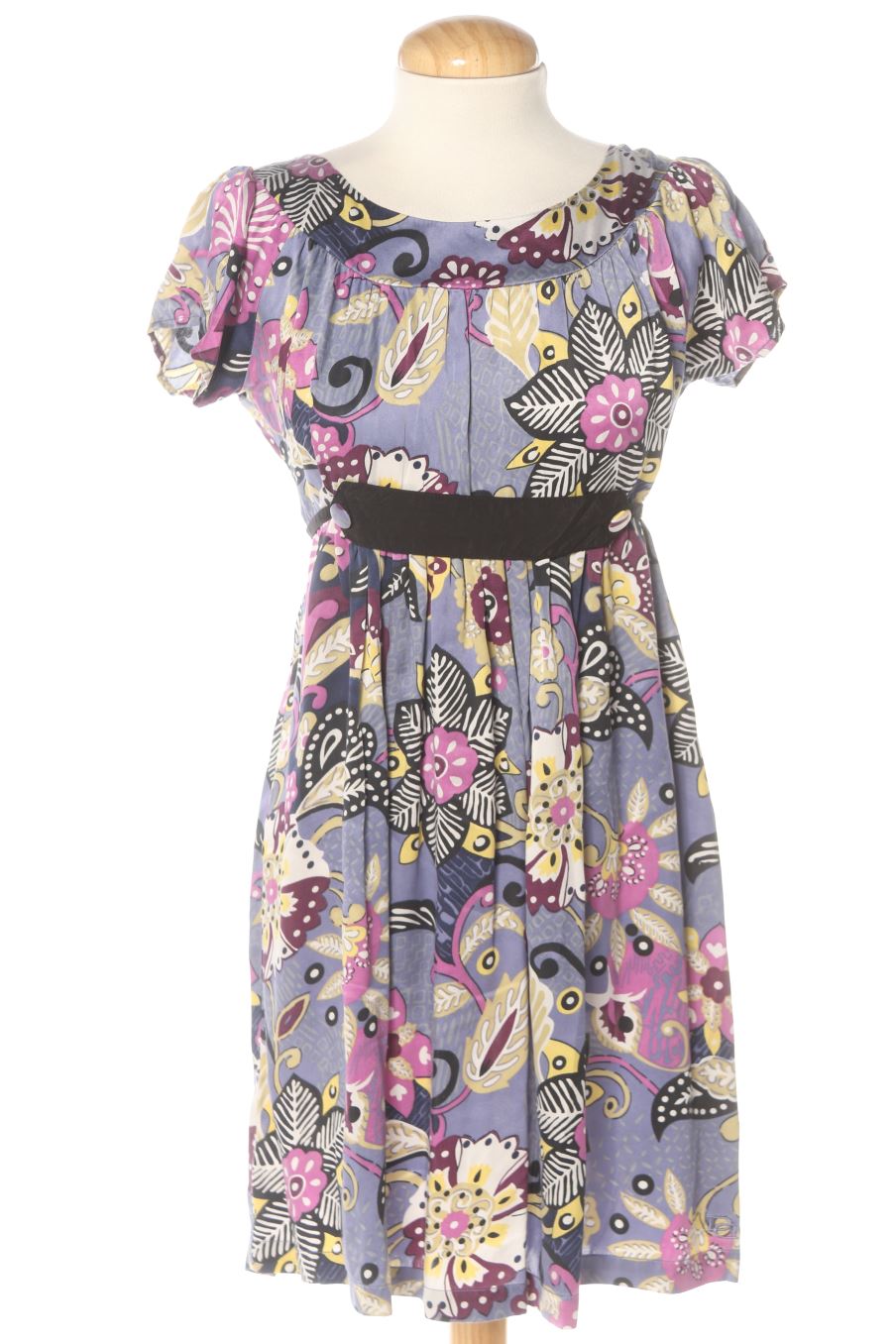 Robe casual DDP de la taille S, de couleur imprimés de soie
