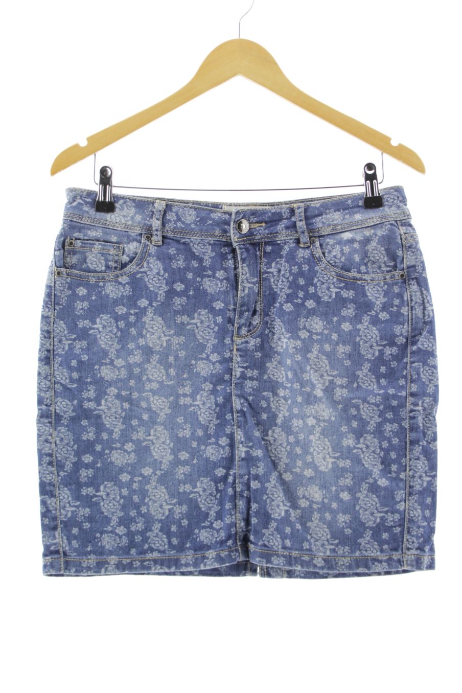 Faldas de Encuentro de la talla 38, de color flores de ropa vaquera