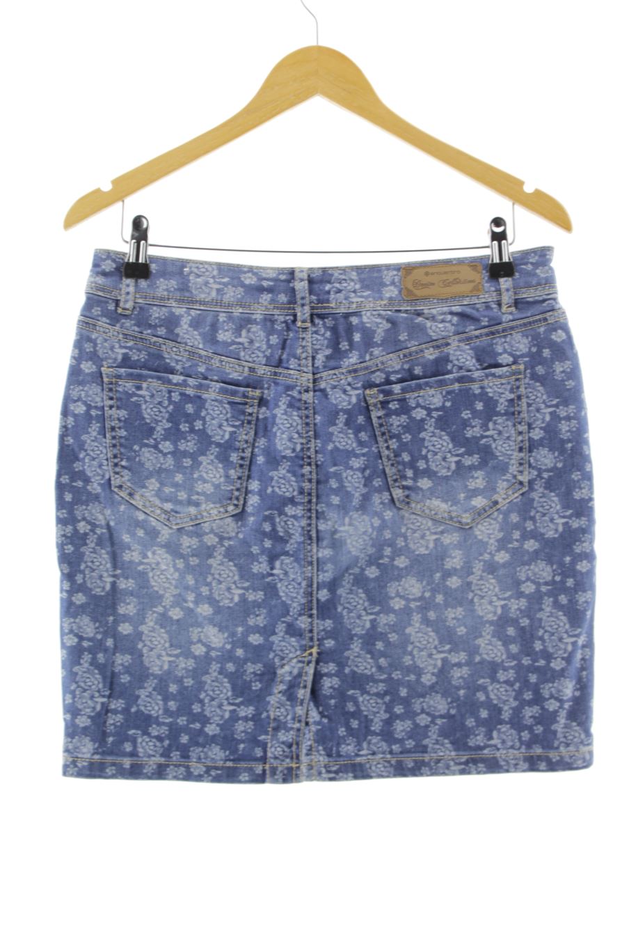 Faldas de Encuentro de la talla 38, de color flores de ropa vaquera