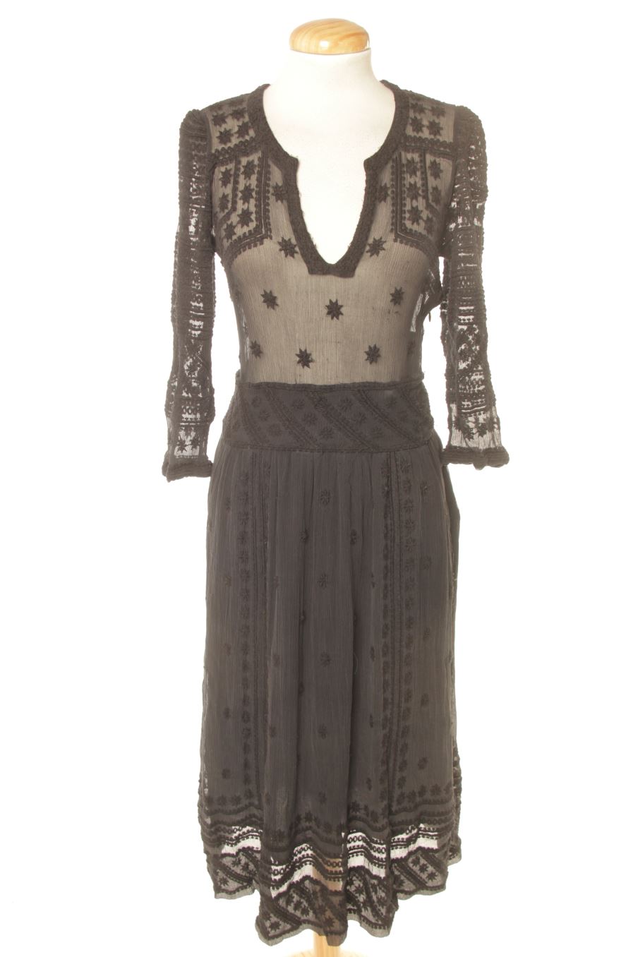 Robe casual Isabel marant de la taille S, de couleur noir de soie