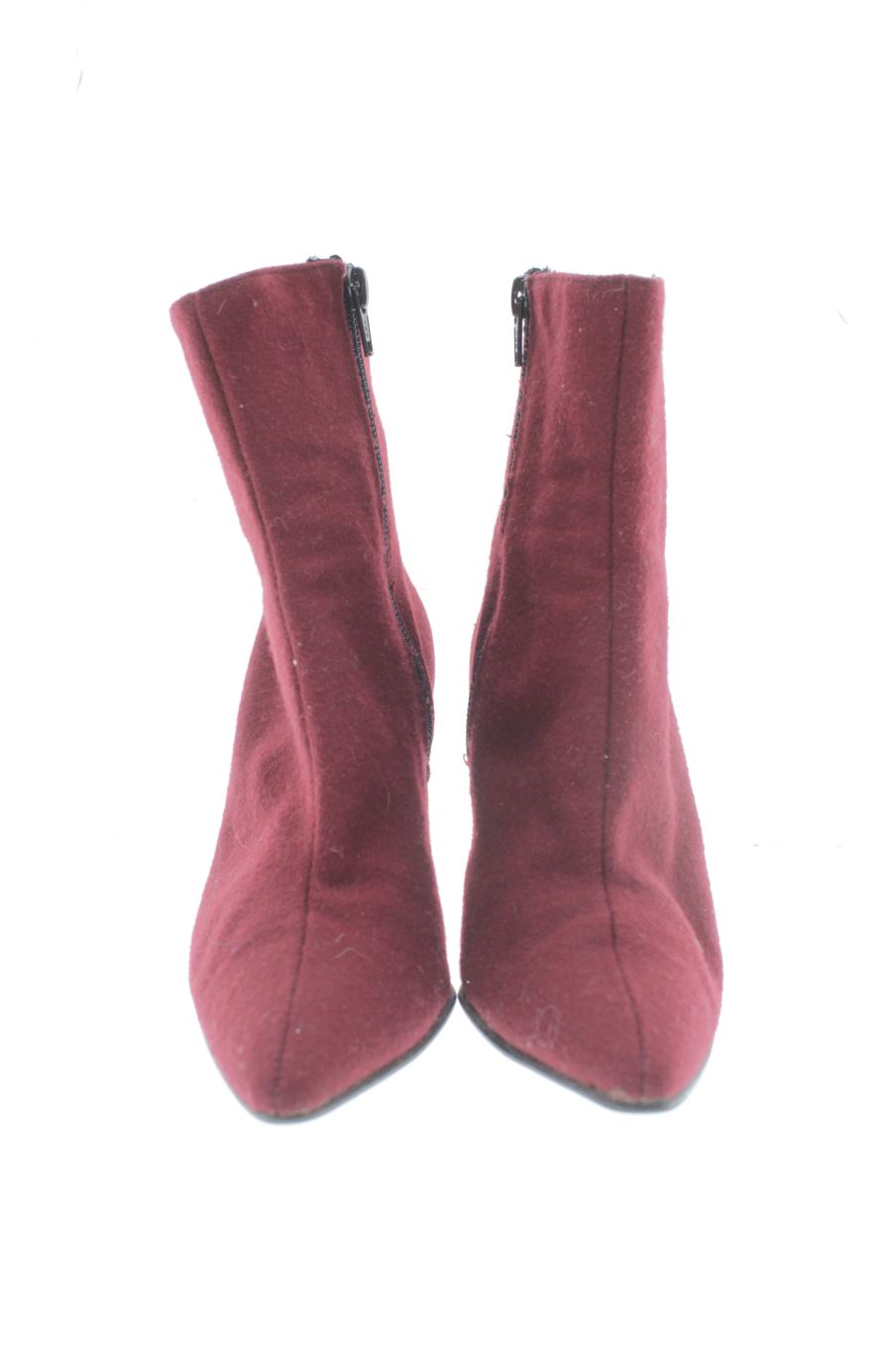 Botines de Pilar Burgos de la talla 35, de color burdeos de