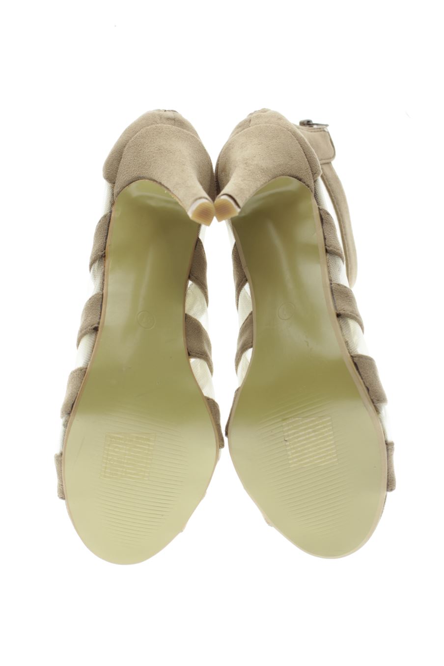 Sandalias tacon de BESTELLE de la talla 37, de color marrón de