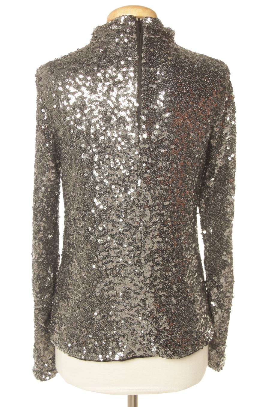 Blouse à manches longues Topshop de la taille 38, de couleur argenté