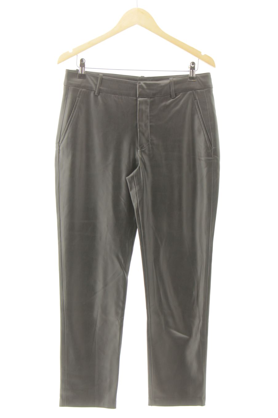 Pantalón de Zara de la talla 38, de color negro de sintético