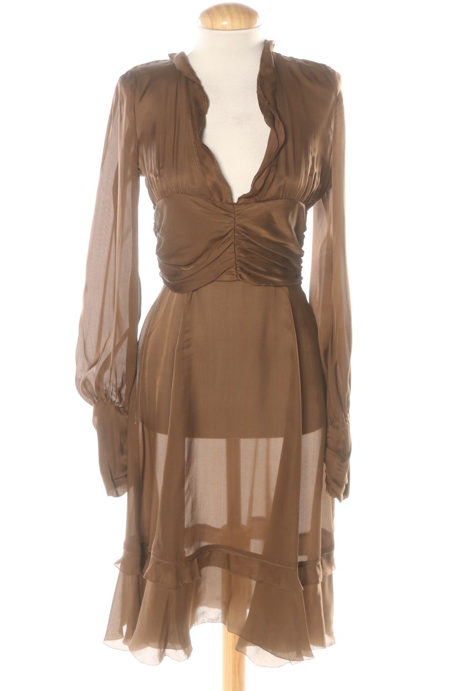 Robe casual Mango de la taille S, de couleur marron