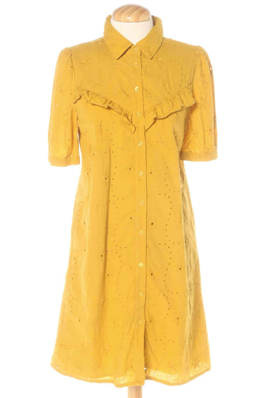 Robe casual Pieces de la taille XS, de couleur moutarde