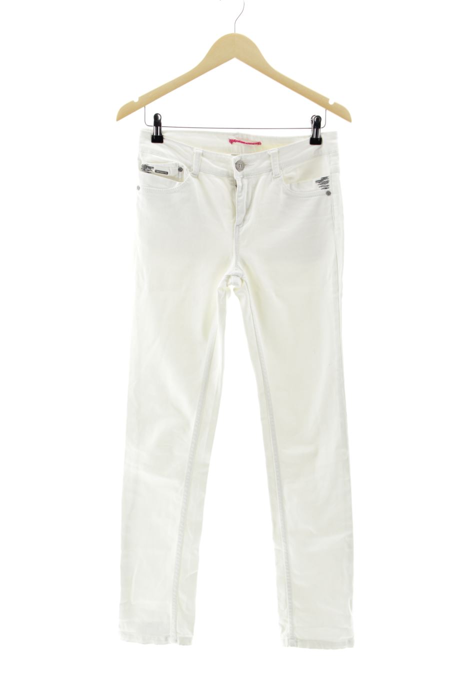 Jeans Tintoretto de la taille 38, de couleur blanc de denim
