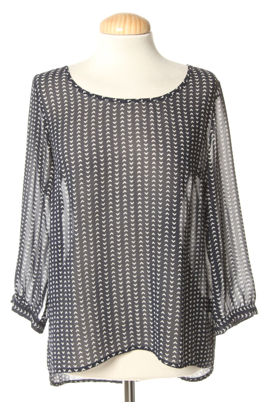 Blusa de manga larga de H&M de la talla 38, de color azul marino