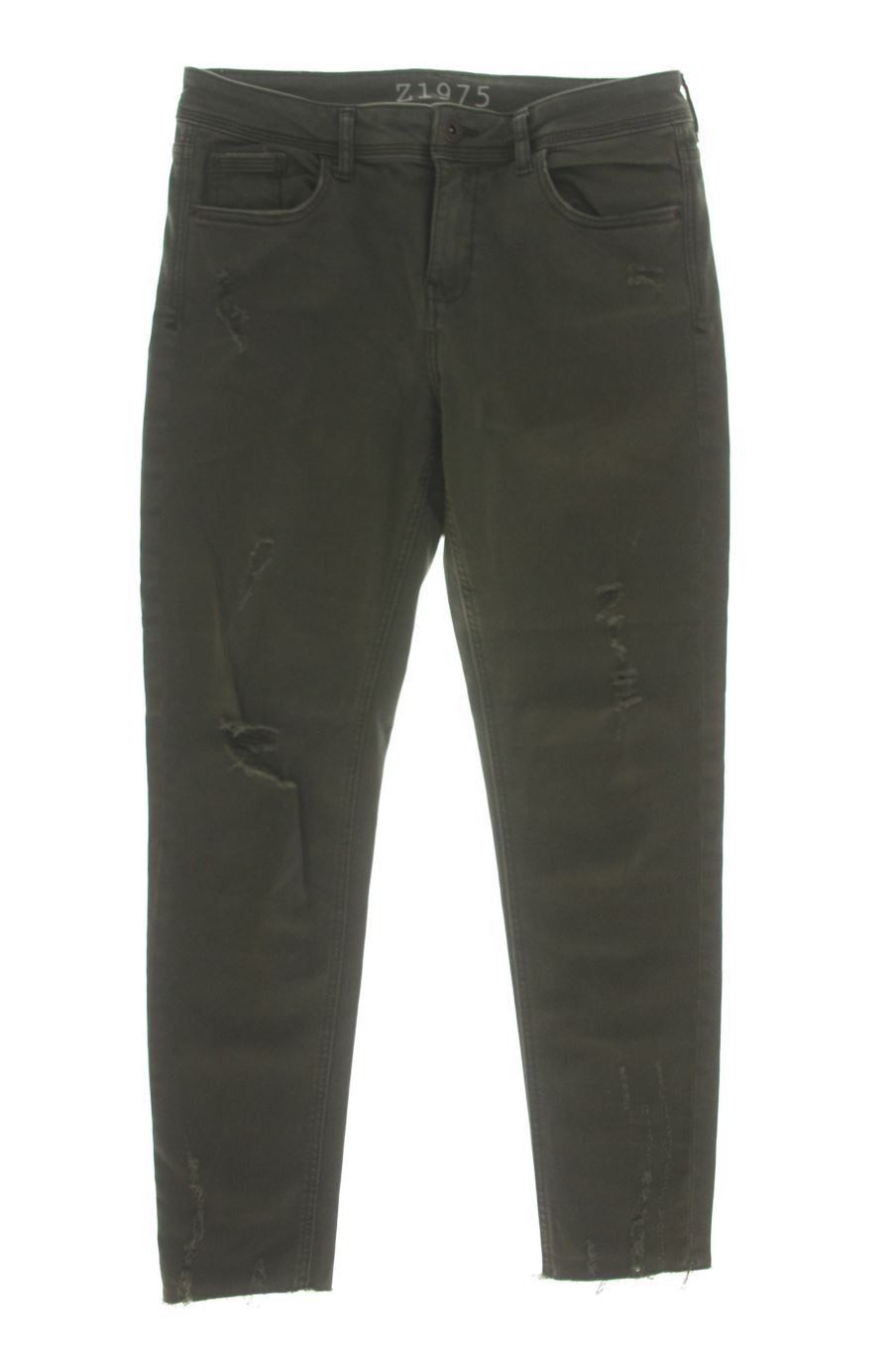 Jeans Zara de la taille 38, de couleur vert de denim