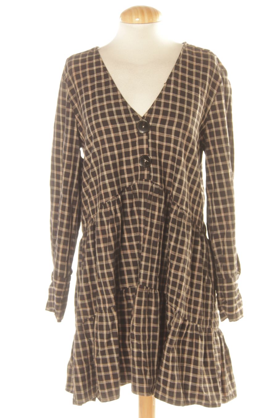 Robe casual Zara de la taille L, de couleur carreaux