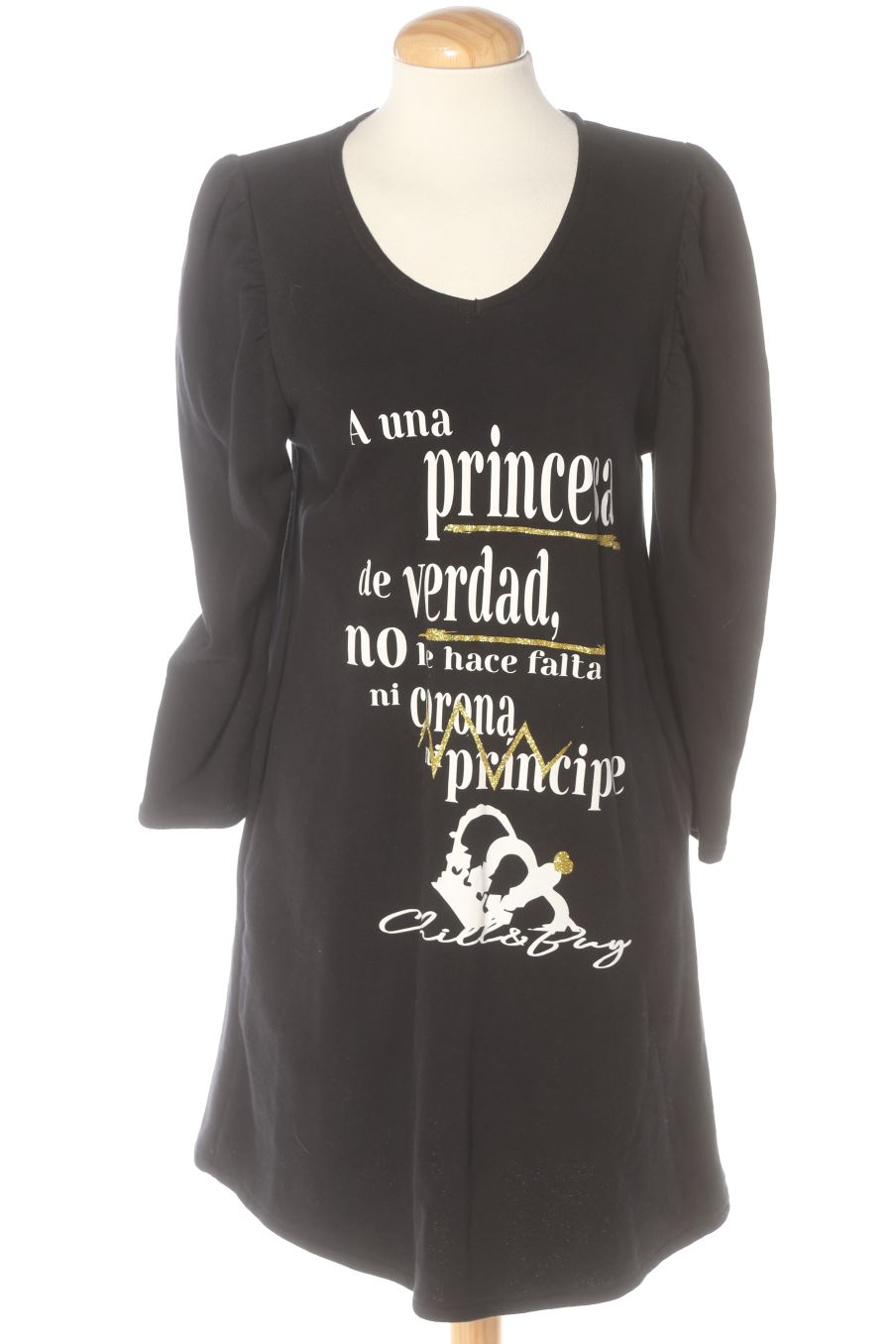Einfaches Kleid von CHILL&BUY Größe S, Farbe Schwarz, für