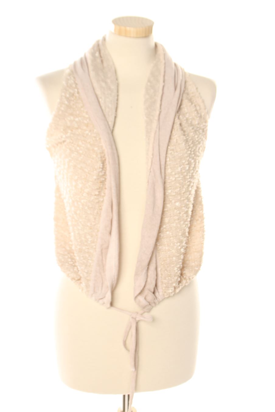 Chaleco de tela de Made in italy de la talla S, de color beige