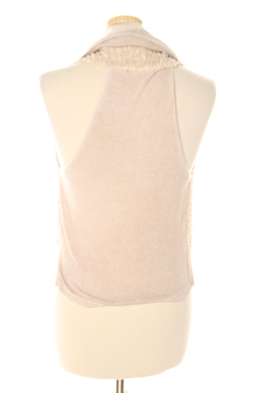 Chaleco de tela de Made in italy de la talla S, de color beige