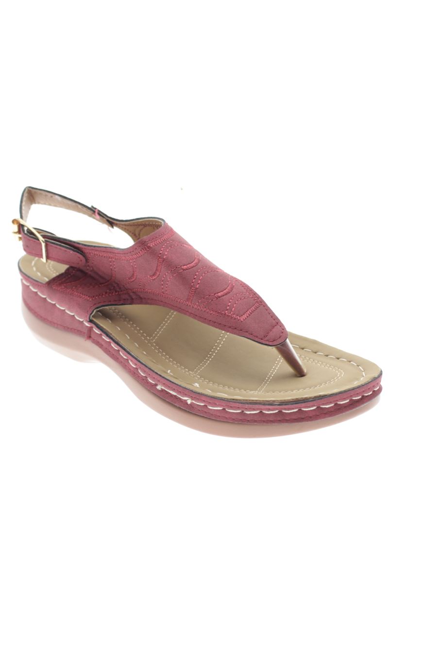 Sandalias planas de PERCENTIL de la talla 37, de color burdeos de