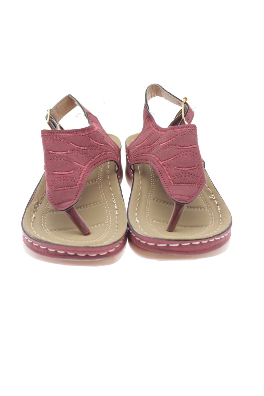 Sandalias planas de PERCENTIL de la talla 37, de color burdeos de