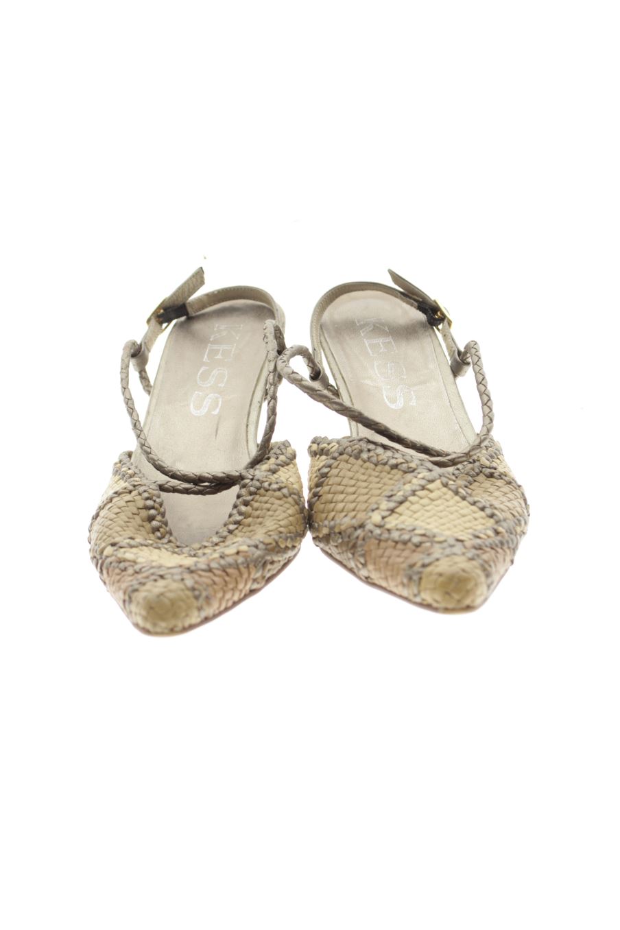 Sandalias tacon de Kess de la talla 38, de color animal print de
