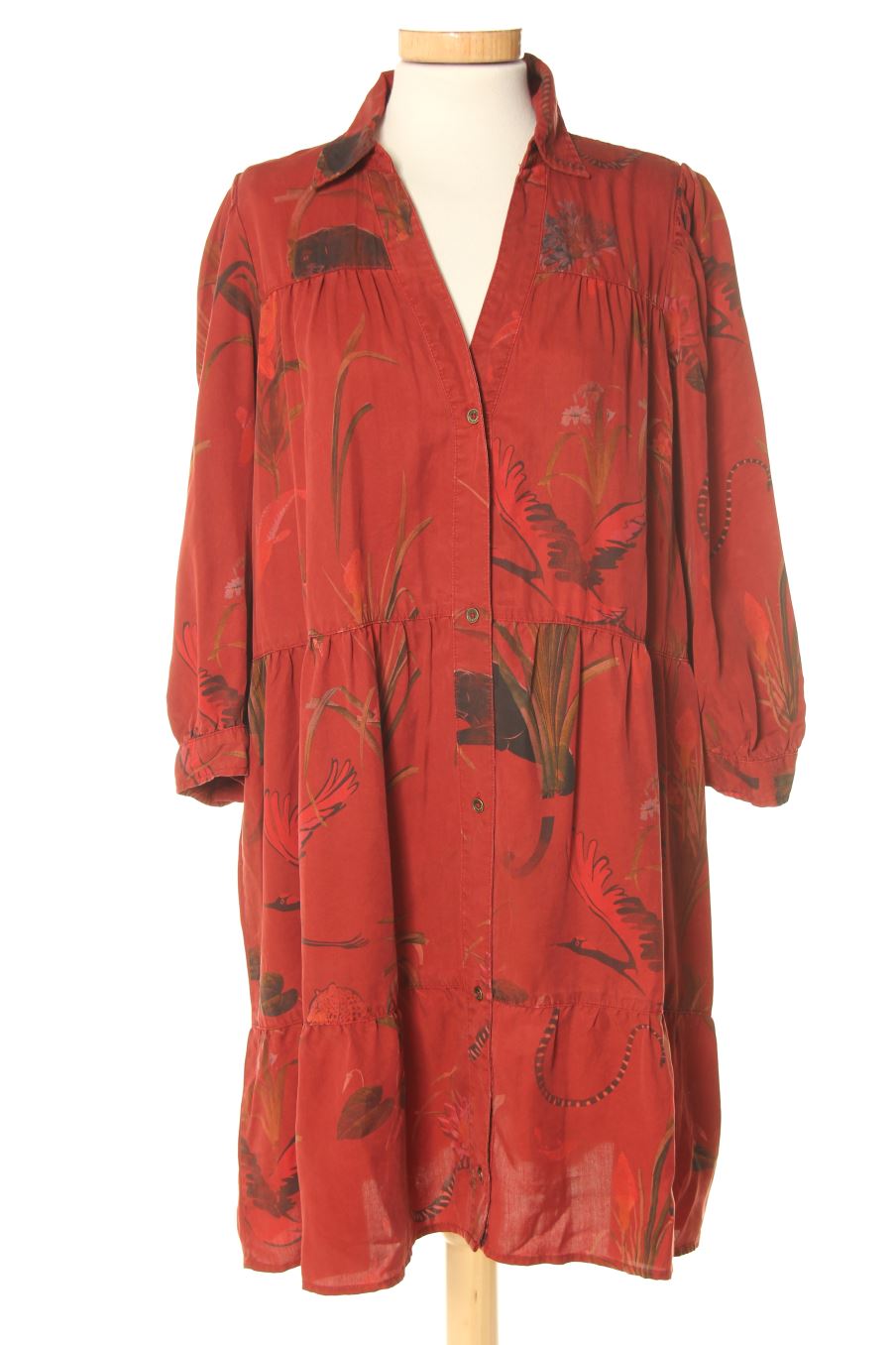 Robe casual Desigual de la taille L, de couleur fleurs