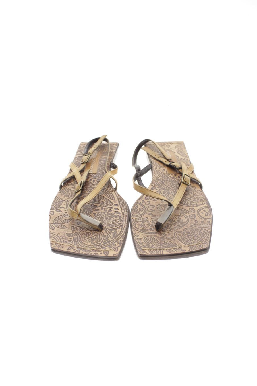 Sandalias planas de Adolfo Dominguez de la talla 36, de color marrón de