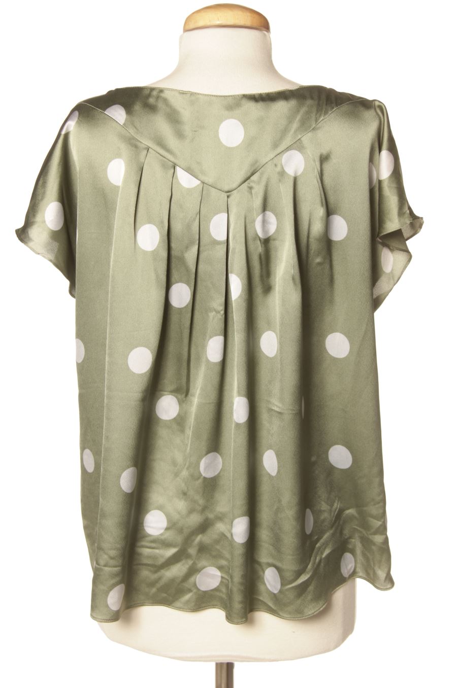 Blouse à manches courtes Zara de la taille M, de couleur vert