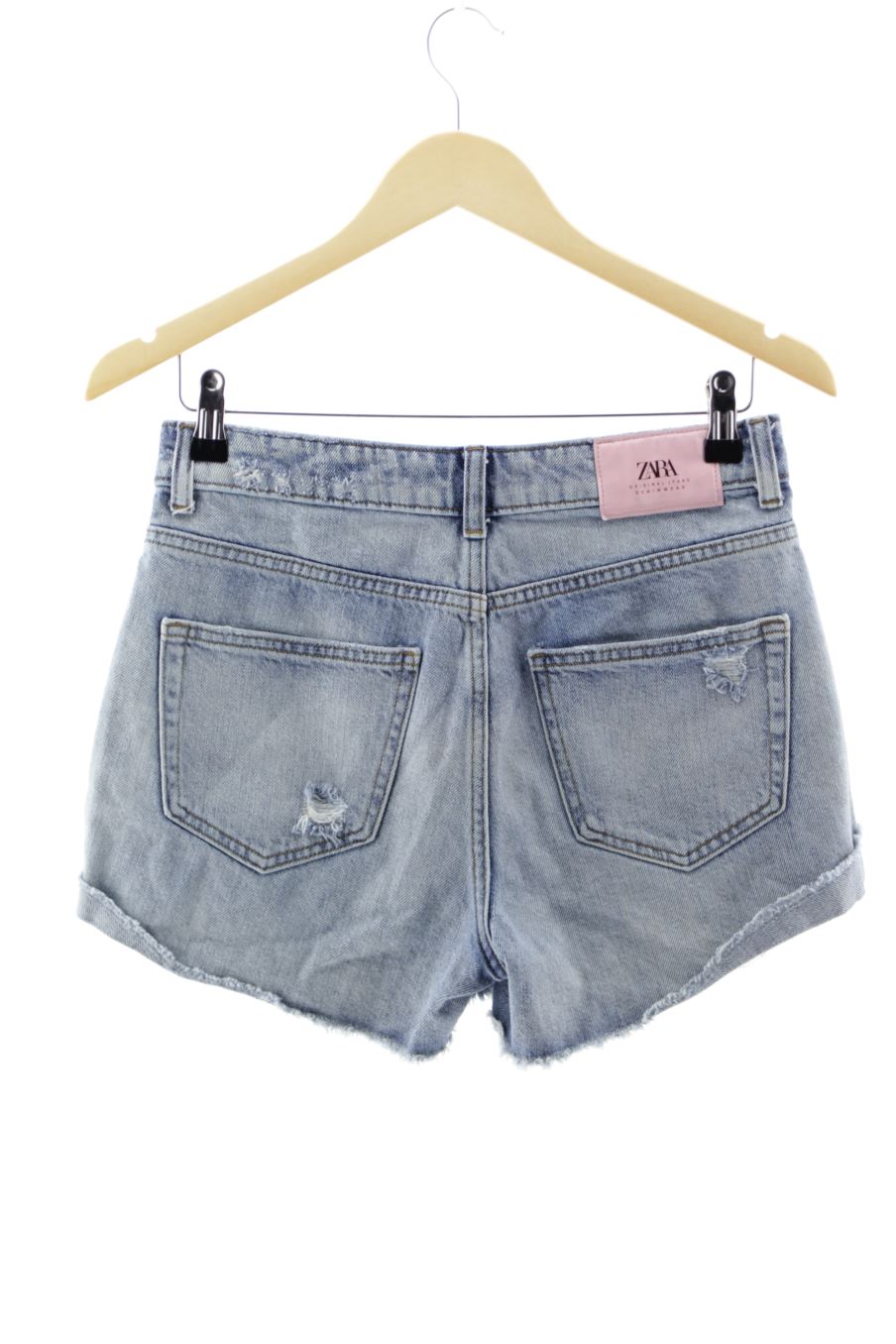 Pantalones cortos de Zara de la talla 36, de color azul de ropa vaquera