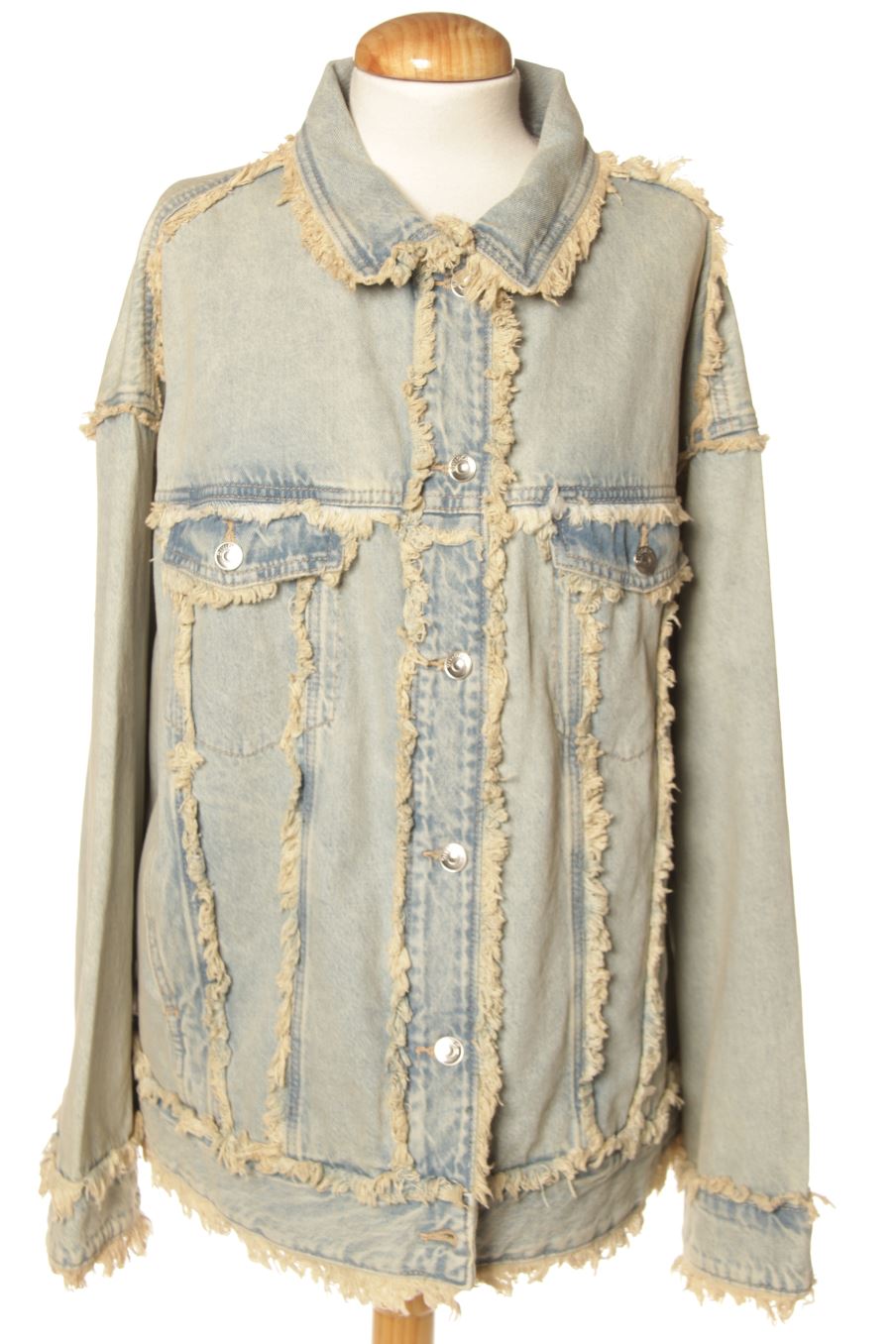 Blouson H&M de la taille M, de couleur bleu de denim