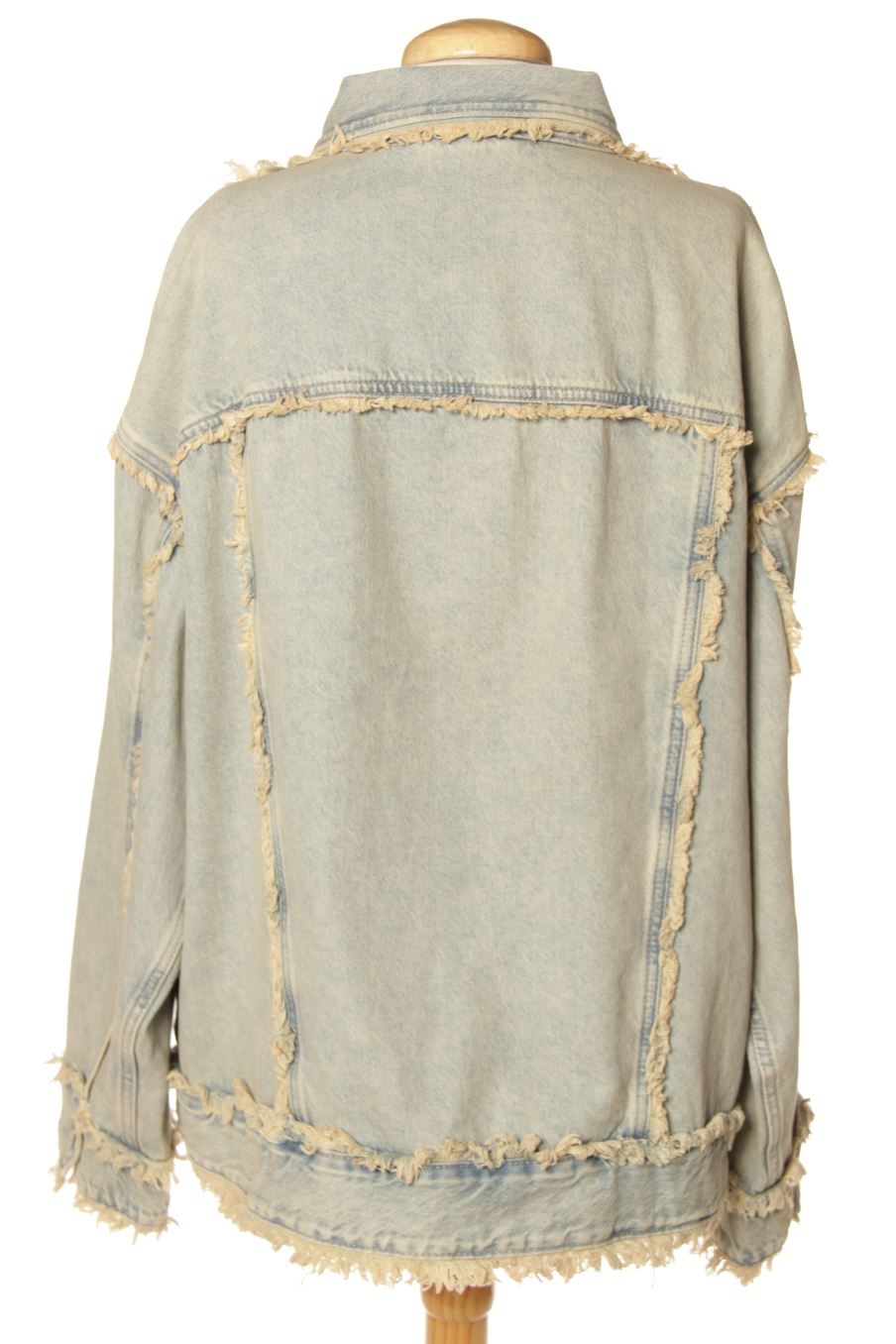 Blouson H&M de la taille M, de couleur bleu de denim