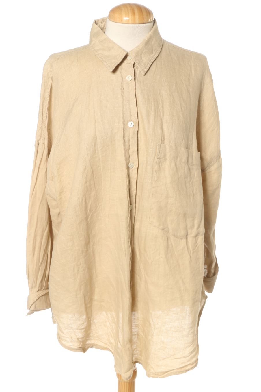 Chemise Zara de la taille L, de couleur beige