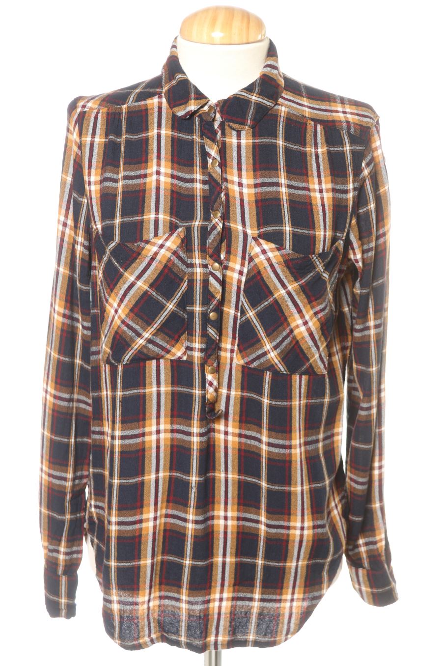 Blusa a maniche lunghe de Stradivarius de la talla S, de color quadri
