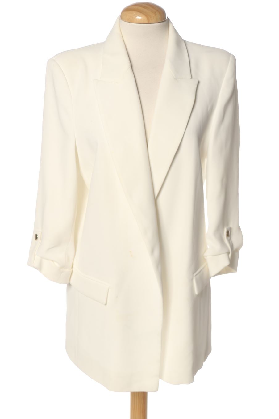 Blazer Zara de la taille M, de couleur blanc