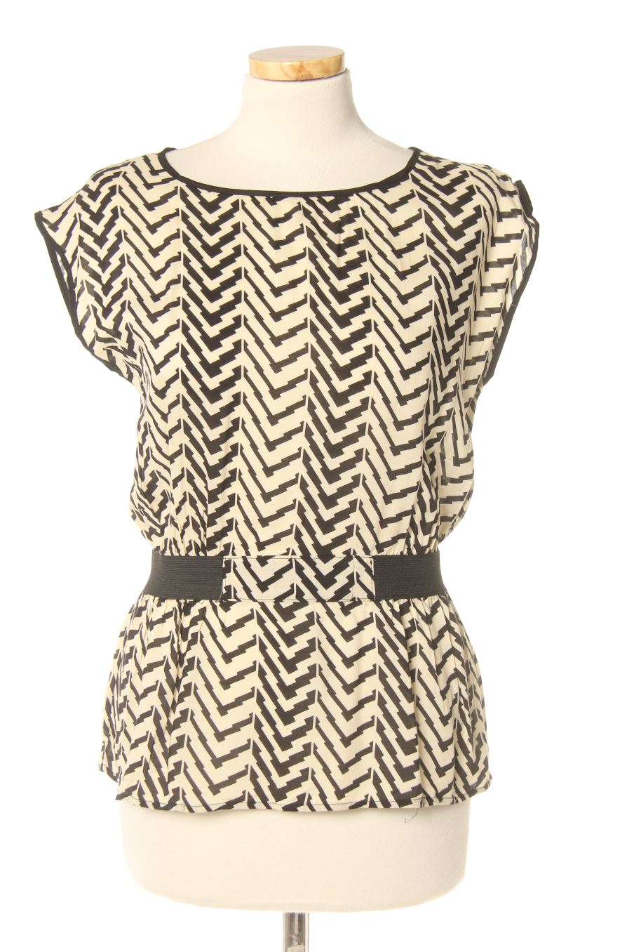 Blouse à manches courtes Naf Naf de la taille 38, de couleur imprimés