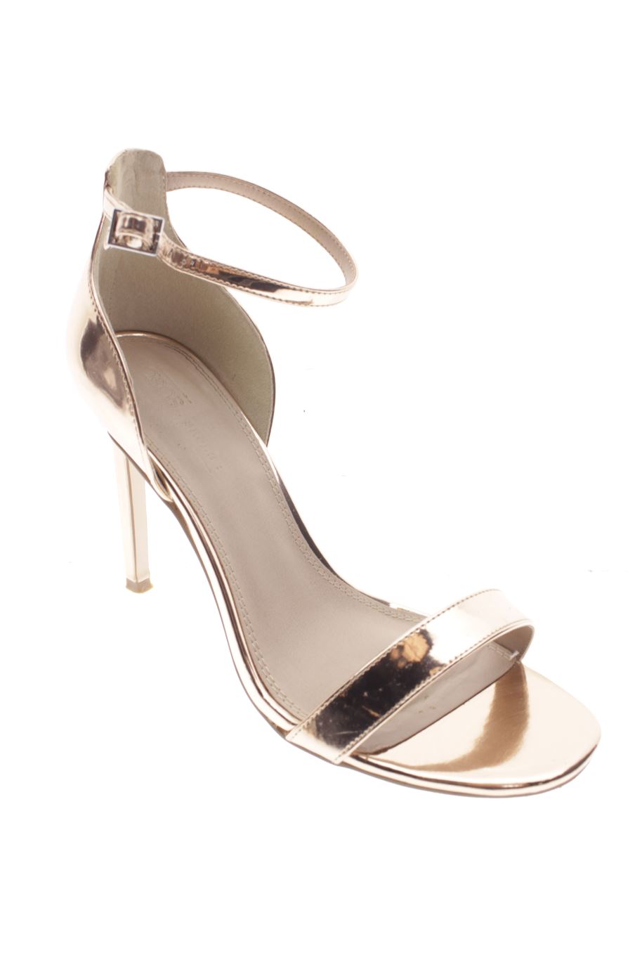 Sandalias tacon de ASOS de la talla 41, de color dorado de