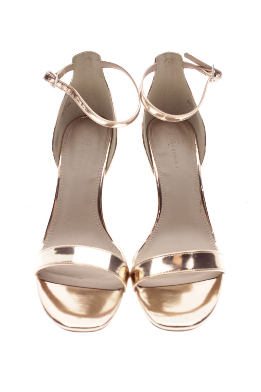Sandalias tacon de ASOS de la talla 41, de color dorado de