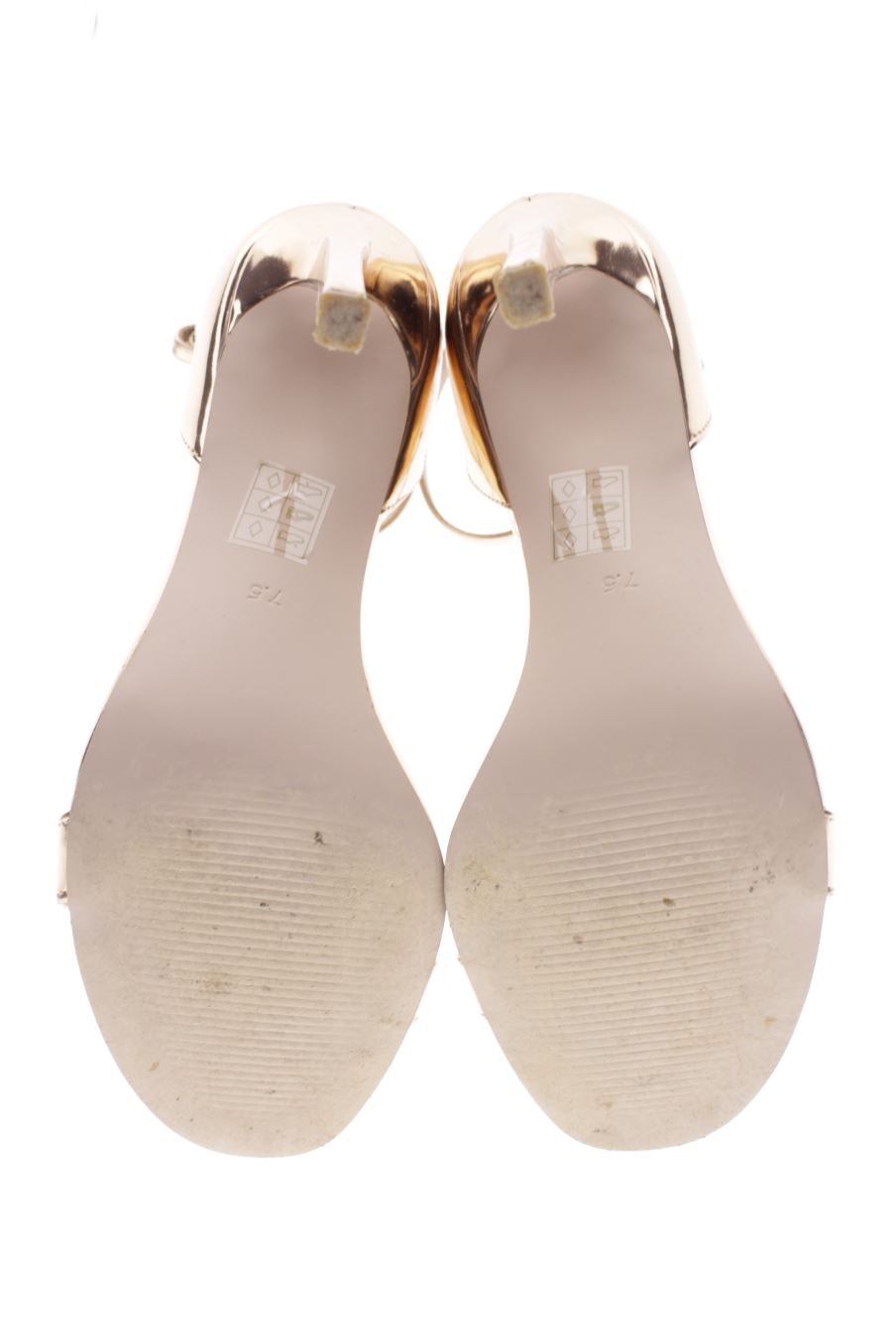 Sandalias tacon de ASOS de la talla 41, de color dorado de
