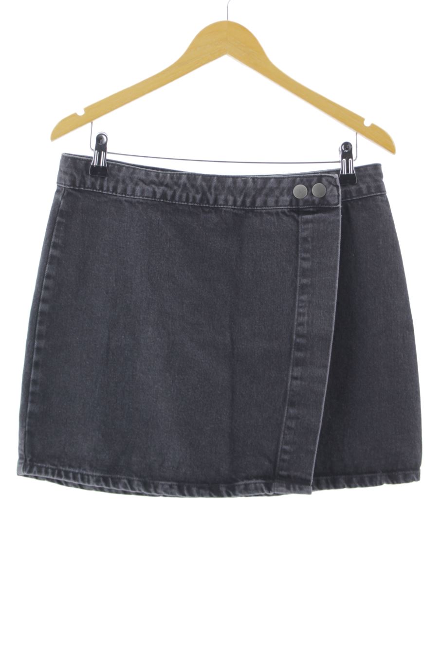 Aufwändiger Rock von ASOS Größe 40, Farbe Schwarz, aus Jeanskleidung für