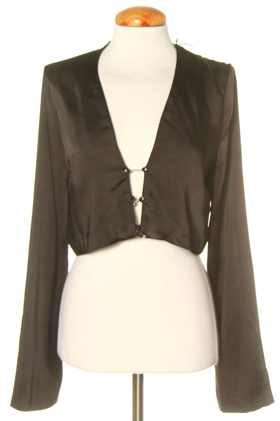 Blouse à manches longues Zara de la taille M, de couleur noir