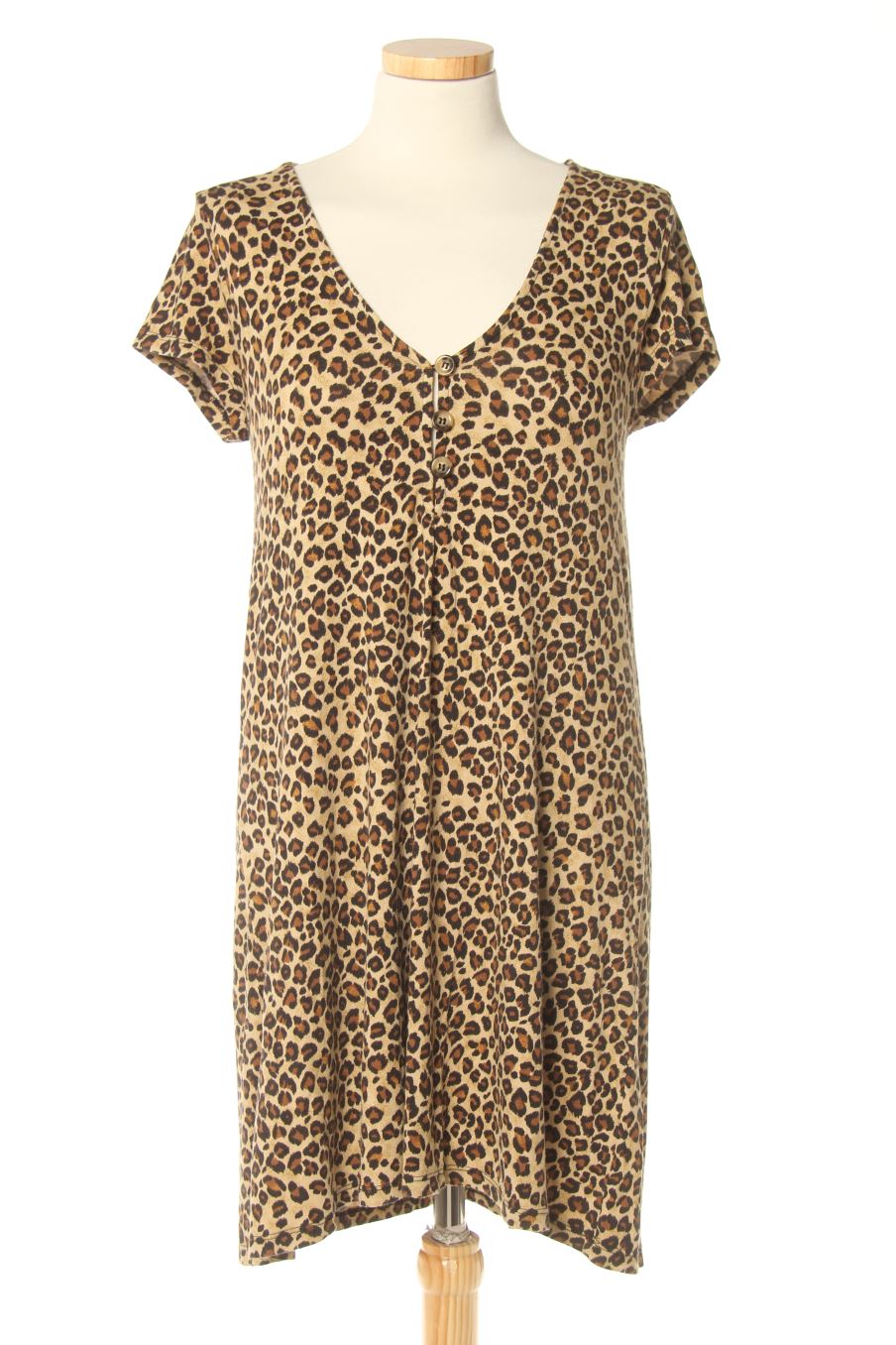 Robe casual Pull & Bear de la taille S, de couleur animal print