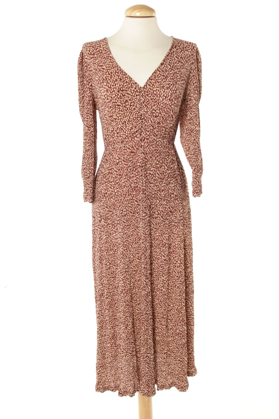 Vestido casual de Mango de la talla XS, de color burdeos