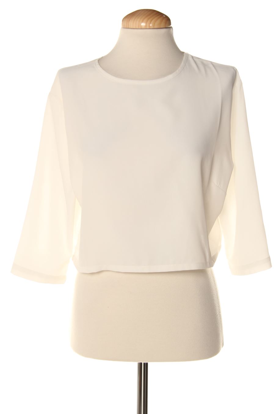 Blusa de manga larga de DIVNI Sao Paulo de la talla 40, de color blanco