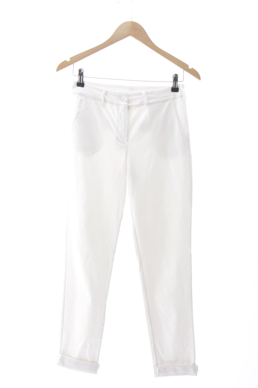 Pantaloni de Made in italy de la talla S, de color bianco
