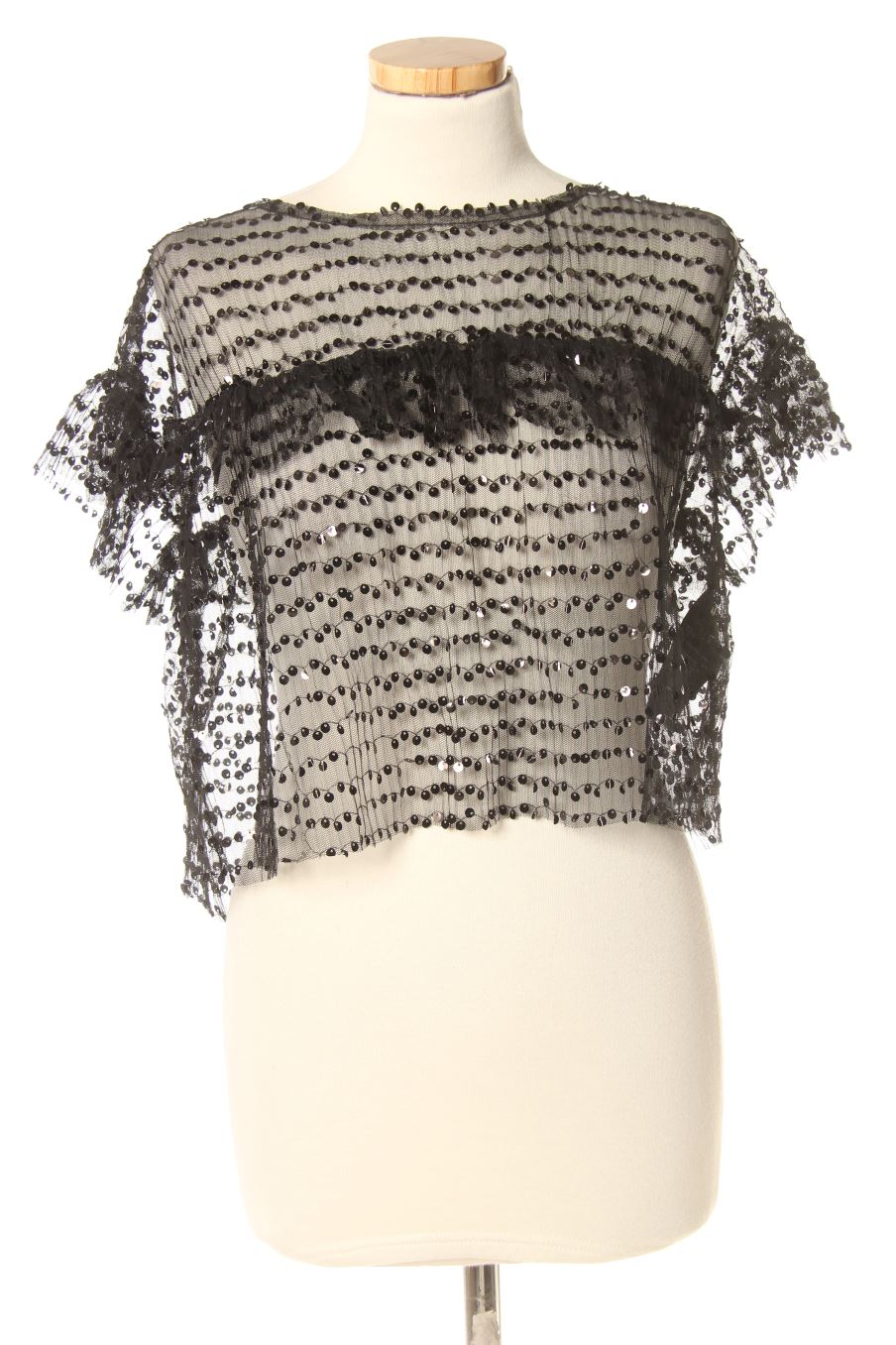 Blouse à manches courtes Only de la taille XS, de couleur noir